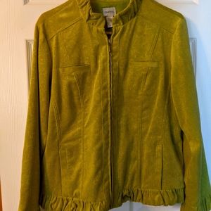 Chicos couderoy zip up jacket